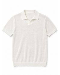 Vayla - Fine-Knit Relaxed Fit Open Collar Polo Shirt - Lyst