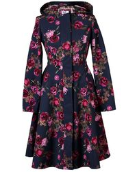 RainSisters - Fitted & Flared Women's Coat With Hood: Misty Rose - Lyst