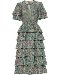 Carolina Benoit - Palm Springs Clinched Waist Dress Print - Lyst