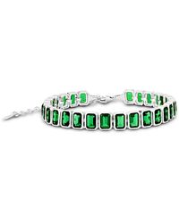 SHYMI - Bezel-set Color Emerald Tennis Bracelet - Lyst