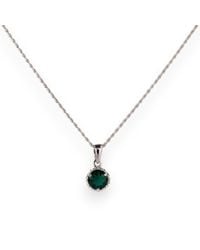 Belinda Jewelz - Emerald Birthstone Charm Necklace - Lyst