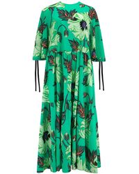 Klements Eidothea Dress In Poison Poppy Print - Green