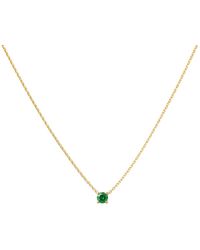 Lily Flo Jewellery - Emerald Claw Solitiare Pendant Necklace - Lyst