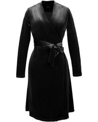 Smart and Joy - V Neckline Wrap Velvet Dress - Lyst