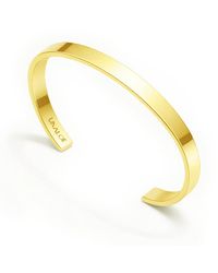 Unaloe - Small Band Open Cuff Bracelet For – Plated, Handmade Italian Jewelry - Lyst