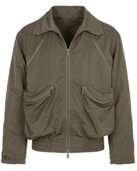 Modenaire - Funnel Collar Bomber Jacket Relaxed Fit Sculpted Zip Pockets - Lyst