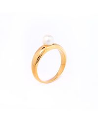 Belinda Jewelz - Charlotte Pearl Dome Ring - Lyst
