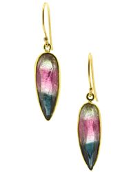 Lori Kaplan Design - Watermelon Tourmaline Pear Drop Earrings - Lyst
