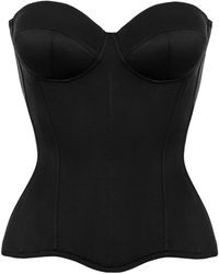 Malo - Satin Corset Bustier - Lyst