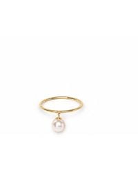 Silver Moon - Pearl Light-Plated Sterling Ring - Lyst
