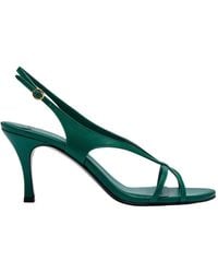 Florrie London - Matilda 75Mm Leather Strappy Sandal Billiard - Lyst