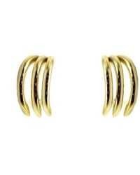 VicStoneNYC Fine Jewelry - Three-Layer Line Huggie Vermeil Earrings - Lyst