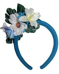 Natalia Petruch - Liora Striped Velvet Flower Headband – Small & Faux Flowers, Handmade Delicate Statement Hair Accessory - Lyst