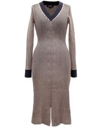 Smart and Joy - Bi Color V Neck Jumper Dress - Lyst