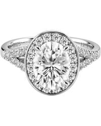 Arte Madrid - Simple Oval Cathedral Pavé Ring - Lyst