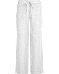 Haris Cotton - Solid Wide Leg Linen Pants - Lyst