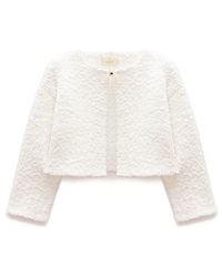 Peraluna - Kayla Crop Knit Cardigan - Lyst