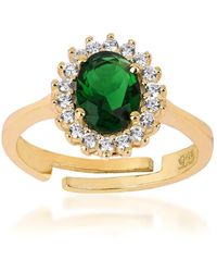 BY EDA DOGAN - Kate Emerald Stone Vintage Ring Adjustable - Lyst