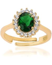 BY EDA DOGAN - Kate Emerald Stone Vintage Ring Adjustable - Lyst