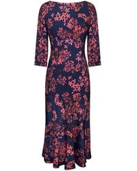 Alie Street London - Maxine Asymmetric Dress Bronzed Blooms - Lyst