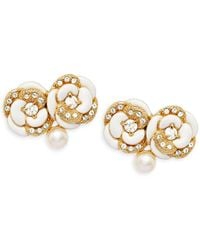 Grosse - Pearl & Crystal Flower Earrings, Series Blanc Camelia - Lyst