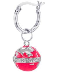 True Rocks - Neon & Sterling Mini Globe On Hoop Earring - Lyst