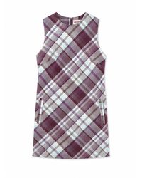 Mind Traveler - Burgundy Tartan Sleeveless Berta Mini Dress - Lyst
