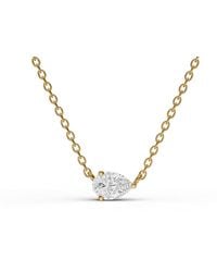 SEREIA OFFICIAL - 14K 0.25 Ct Lab Grown Pear Shape Diamond Pendant - Lyst
