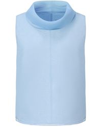 FRONT ROW SHOP - Silk Organza Turtleneck Top - Lyst