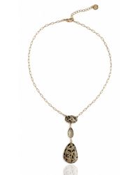 Rare Matters Jewelry - Delicate Dalmatian Jasper & Smoky Glass Drop Necklace - Lyst
