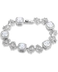 Santinni - 'Marie Antoinette' Cushion-Cut Crystal & Bow Bracelet - Lyst