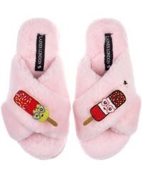 Laines London - Classic Laines Slippers With Cute Ice Lolly Brooches - Lyst