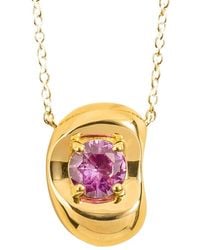 Juvetti - Fava Necklace Set With Sapphire - Lyst