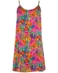 blonde gone rogue - Mini Slip Dress, Upcycled Polyester, In Colourful Print - Lyst