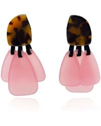 Michael Nash Jewelry - Patrizia Tortoise Resin Top Earrings With Pale Resin Drops - Lyst