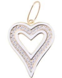 SHYMI - Enamel Open Heart Charm - Lyst
