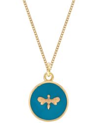 Lime Tree Design - Small Bee Gold Vermeil Turquoise Necklace - Lyst