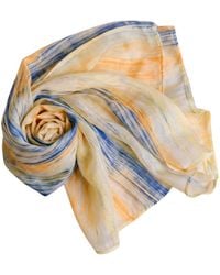 Silk and Bears - Sunlight Brushstroke Habotai Silk Scarf – Hand-Dyed Mulberry Silk - Lyst