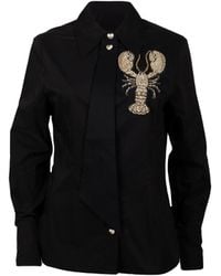 House of Laines London - Laines Couture Tie Shirt With Embellished Lobster - Lyst