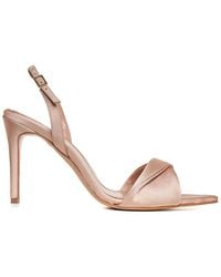 Ginissima - Neutrals Chloe-Nude Satin Sandals - Lyst