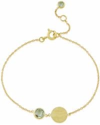 Auree - Bali 9ct Gold August Birthstone Bracelet Green Amethyst - Lyst