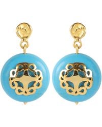 Lila Rasa - Stone Earring With Filigree - Lyst