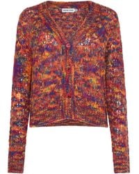 Sour Figs - V-Neck Mélange Knit Cardigan - Lyst