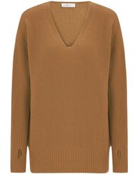 Peraluna - Cashmere Blend V Neck Loose Fit Pullover - Lyst
