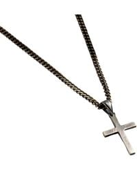 Posh Totty Designs - Oxidised Large Cross Pendant Necklace - Lyst