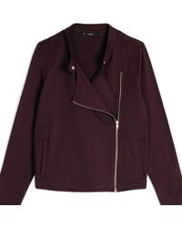 Weartwo London - Enyo Biker Jacket, Burgundy - Lyst