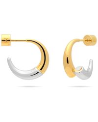 Meulien - And Bi-Color Split Arc Open Hoop Earrings - Lyst