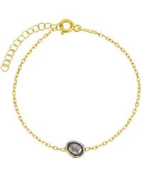Spero London - Sterling Raw Uncut Polki Diamond Bracelet - Lyst