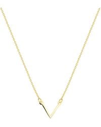 Spero London - Sterling Essential V Wishbone Necklace - Lyst