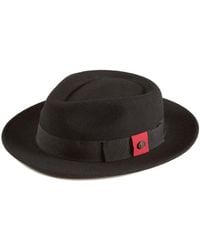 Dasmarca Hats - Pablo Noir Felt Wide Brim Wool Felt Fedora Hat - Lyst